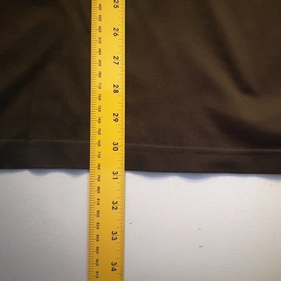 Denver Hayes Men's Size XL 1/4 Zip Long Sleeve Dark Brown 100% Cotton Polo - Picture 6 of 9